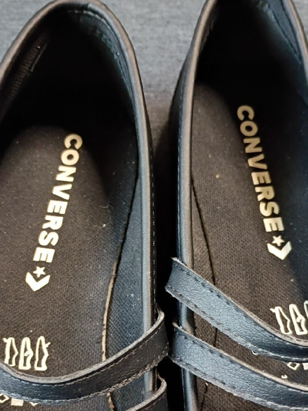 Converse Black Double-Strap Mary Jane Sneakers - Picture 6 of 8